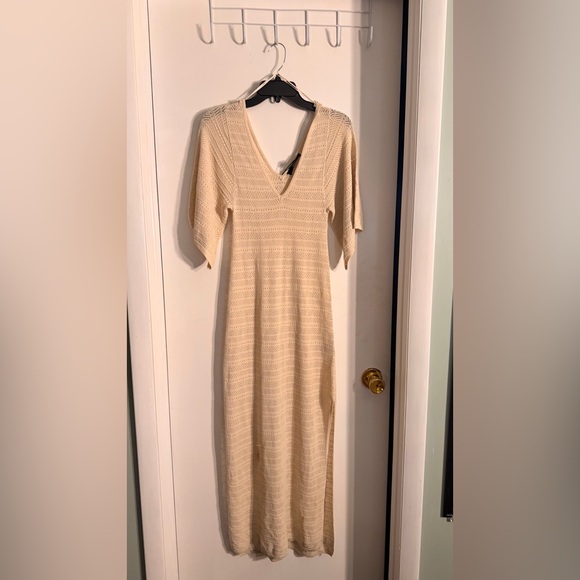 Zara Cream Maxi Knit Dress - Picture 4 of 5